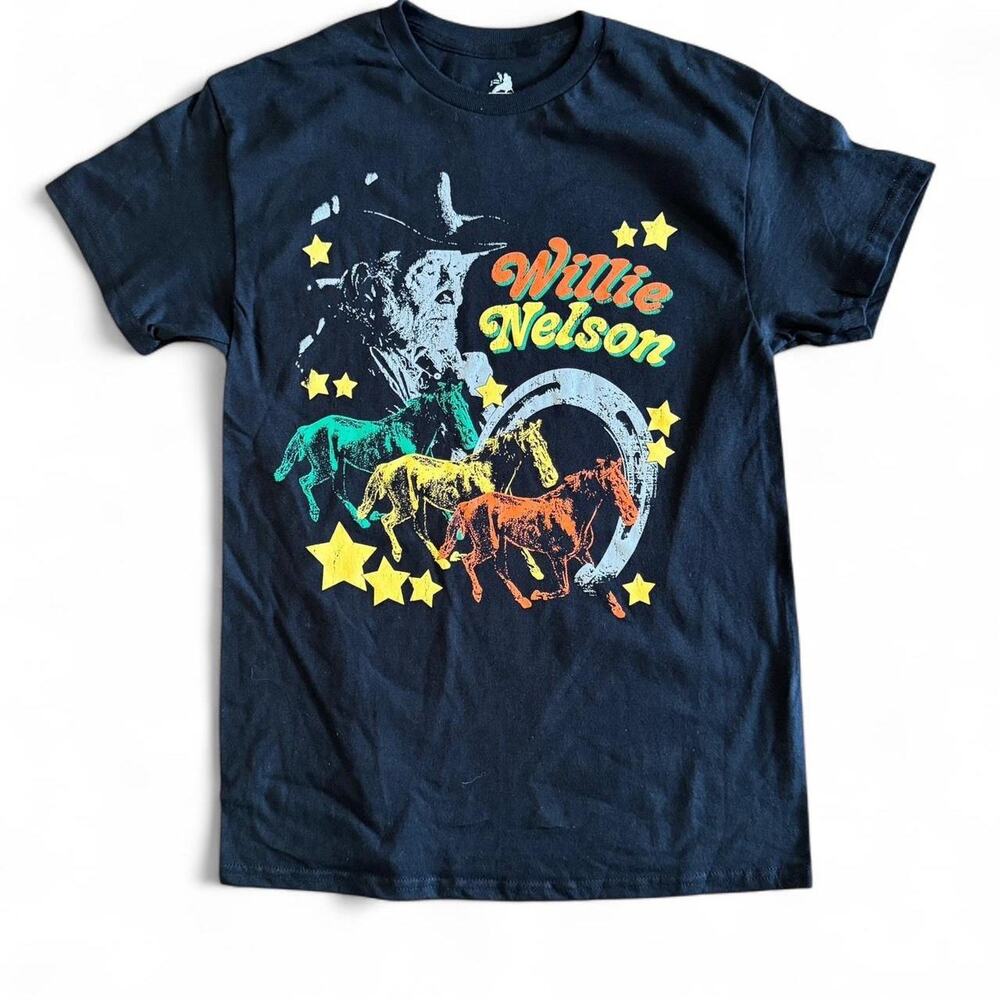 Graphic band tee willie nelson